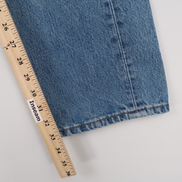 Vintage Levis 501 Jeans Mens 35x34 Blue Straight Leg Button Fly Made In USA - Picture 11 of 16